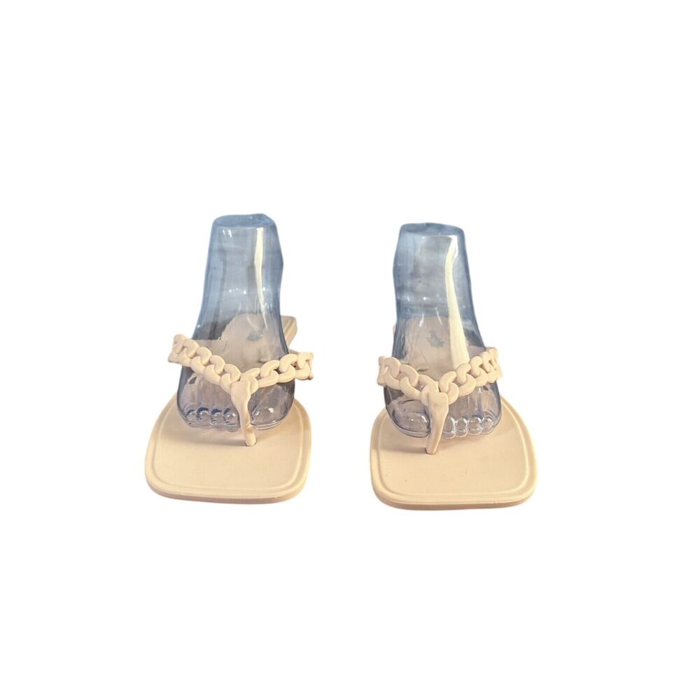 Charlotte Russe Thong Chain Sandals Women's size 8